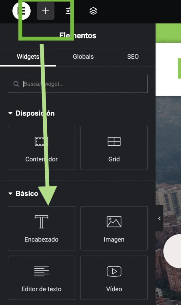 Widget Encabezado