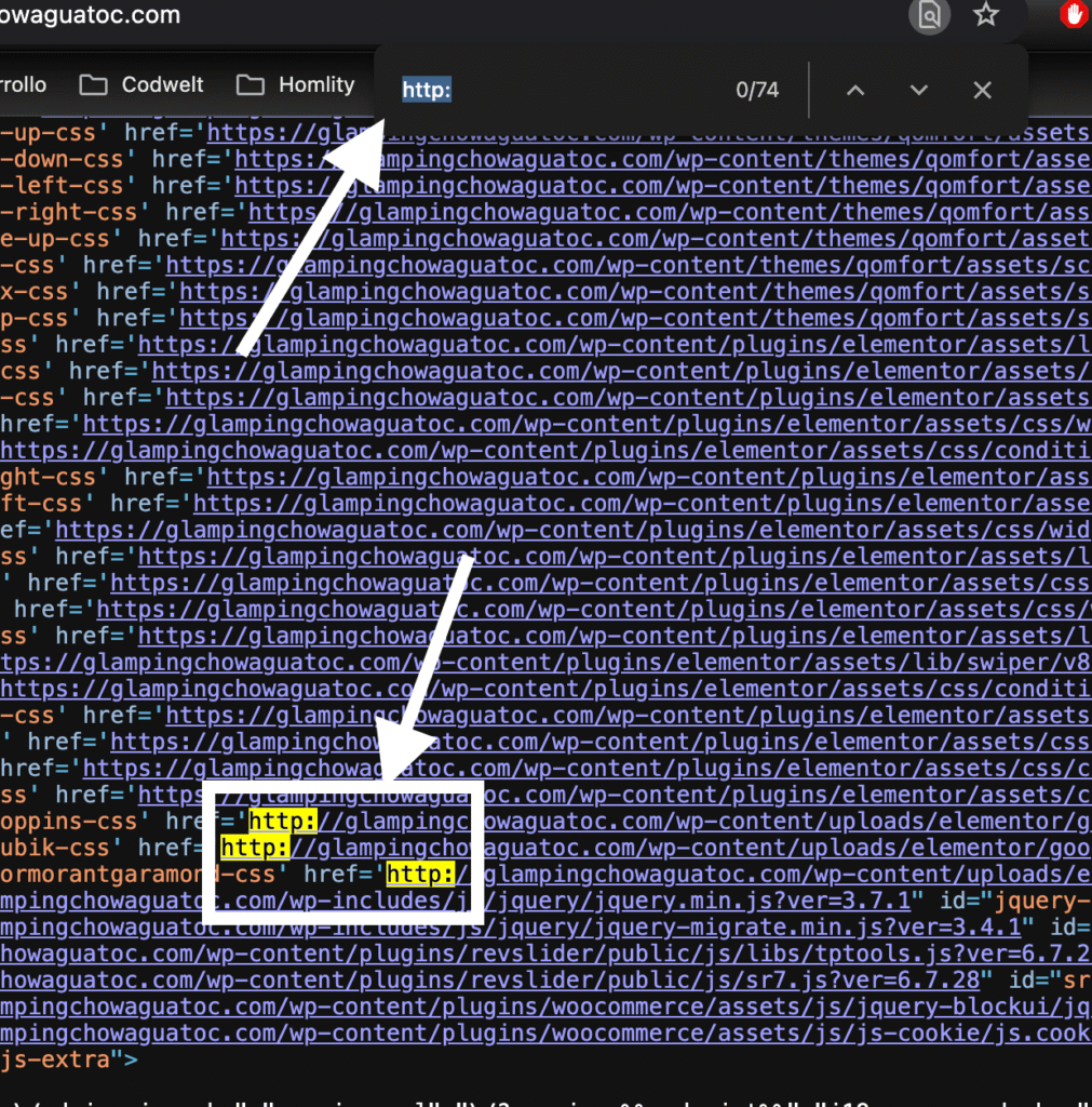 contenido mixto WordPress