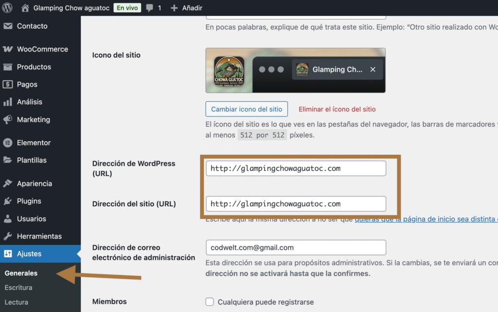 contenido mixto WordPress