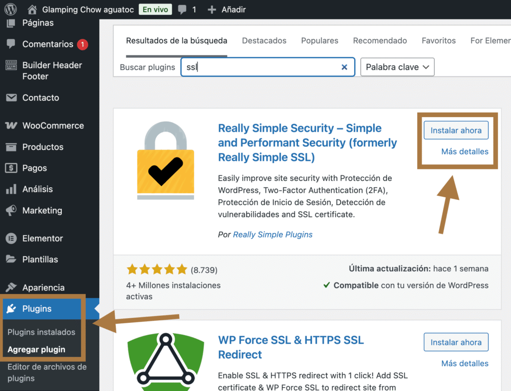 contenido mixto WordPress