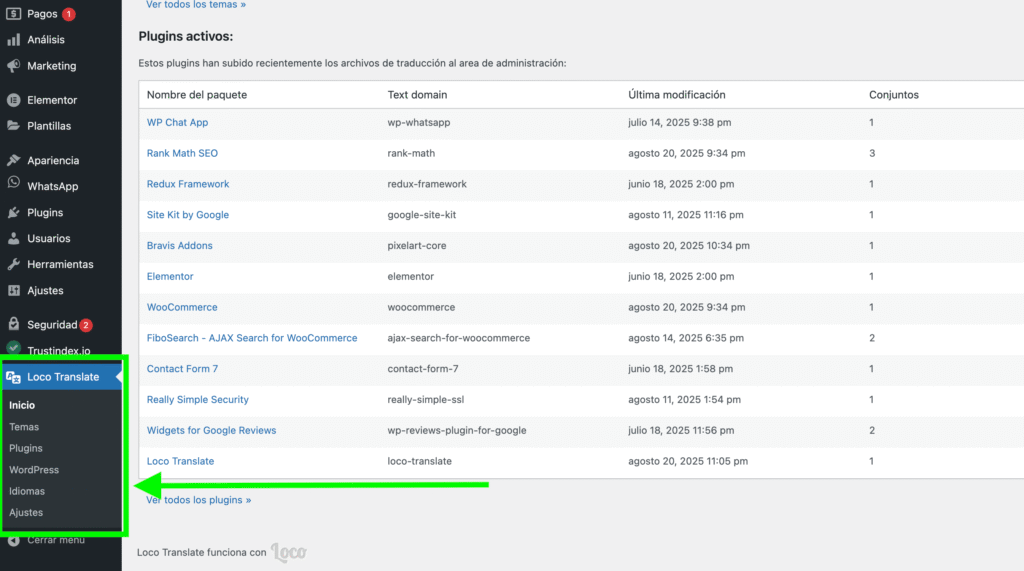 instalar Loco Translate WordPress para traducir páginas