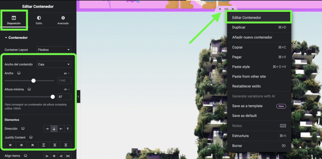 Fondo De Sección Tipo Slider En Elementor.