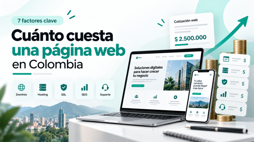 7 factores clave para saber Cuánto Cuesta una Página Web en Colombia