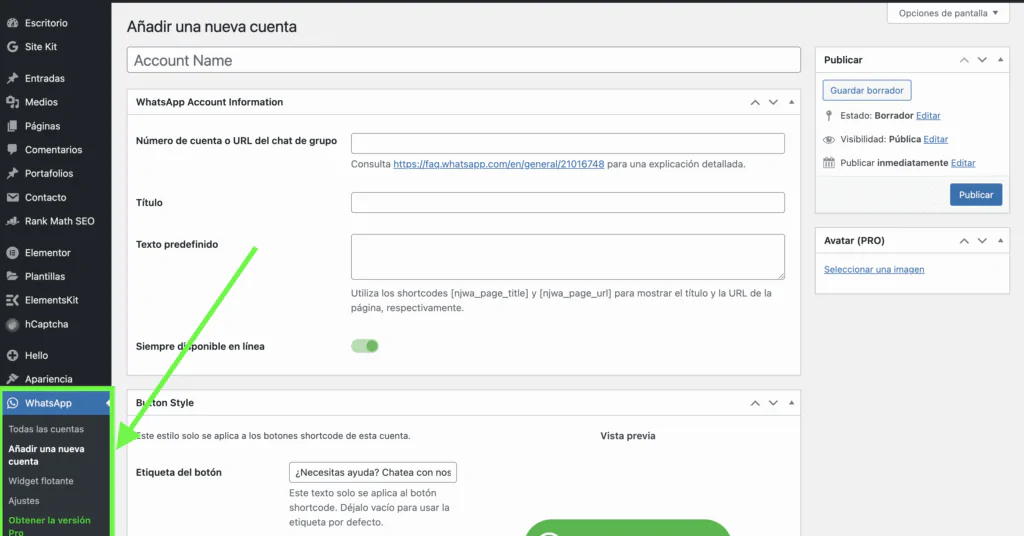 Instalar Plugin Wp App Chat En Wordpress